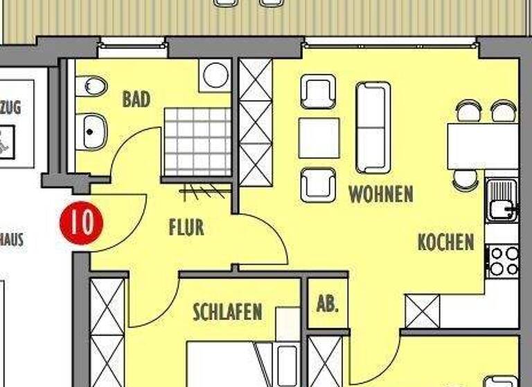 Penthouse zur Miete 888 € 3 Zimmer 68,3 m² Innenstadt Osnabrück 49074