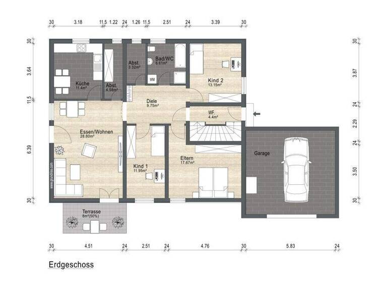 Wohnung zum Kauf 275.000 € 4 Zimmer 112,3 m² EG Mühlhausen 92360