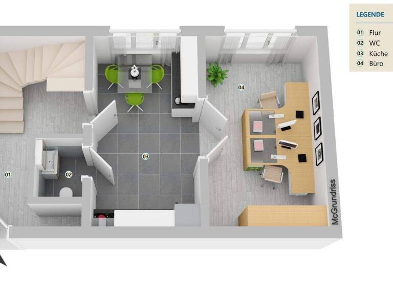 Büro zur Miete 365 € 2 Zimmer 38 m² Bürofläche Boxdorfer Straße 8 Braunsbach Fürth 90765