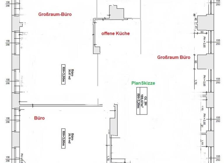 Büro zur Miete 10 € teilbar ab 191 m² Wien 1030