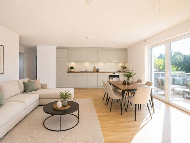Wohnung zum Kauf - Erstbezug provisionsfrei 440.000 € 3 Zimmer 87,4 m² 1. Geschoss Burgauer Straße 18a Krumbach 86381