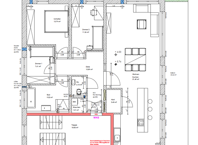 Wohnung zur Miete - Erstbezug 1.655 € 4 Zimmer 124 m² 2. Geschoss Hacklberg Passau 94034