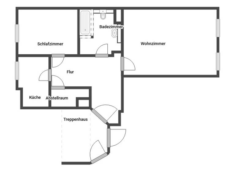 Wohnung zum Kauf 55.000 € 2 Zimmer 49,3 m² 4. Geschoss Schloßchemnitz Chemnitz 09113
