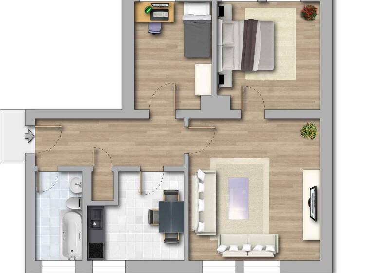 Wohnung zur Miete 290 € 3 Zimmer 61,5 m² 1. Geschoss Pöhlauer Straße 118 Pöhlau Zwickau 08066