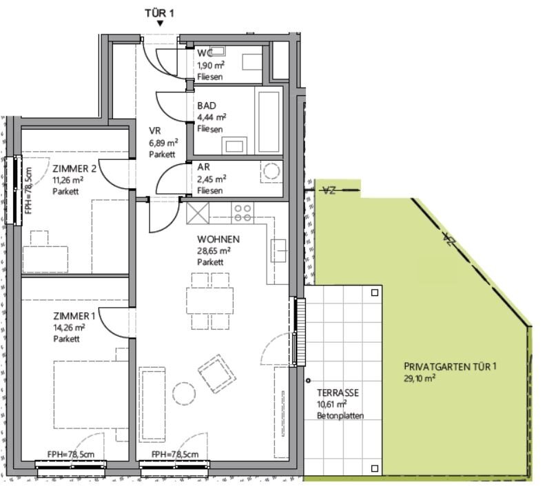 Wohnung zur Miete 969 € 3 Zimmer 69,9 m²<br/>Wohnfläche 15.12.2024<br/>Verfügbarkeit Lore-Kutschera-Weg 1 Wien 1120