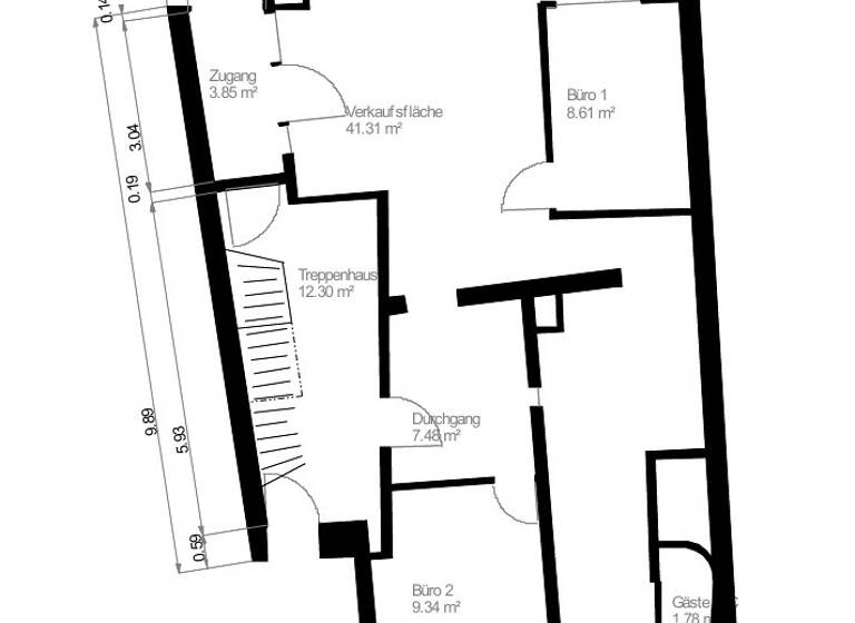Bürogebäude zur Miete 780 € 3 Zimmer Ettenheim 77955