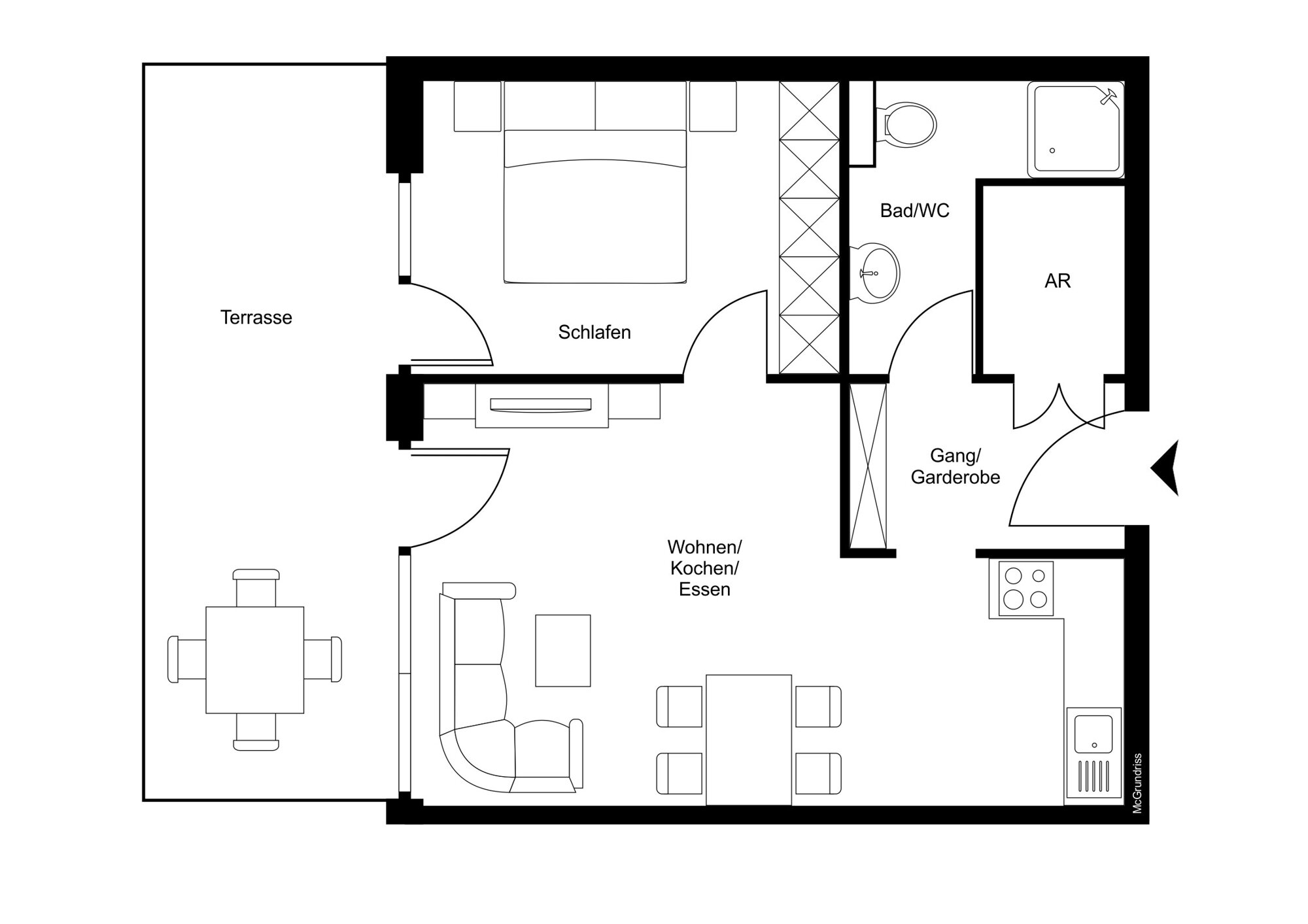 Wohnung zum Kauf 2 Zimmer 51,8 m²<br/>Wohnfläche Deltastraße 49a Höchst 6973