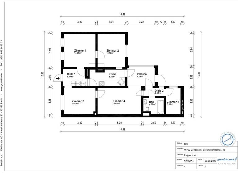 Einfamilienhaus zum Kauf provisionsfrei 129.000 € 7 Zimmer 132 m² 330 m² Grundstück frei ab sofort Burgwall 16792