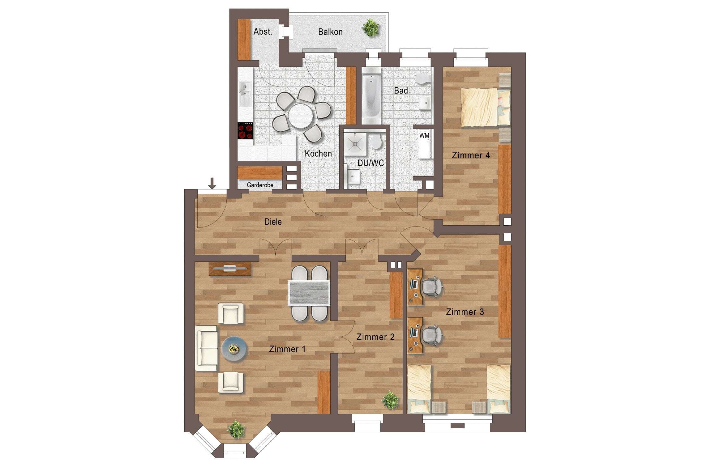 Wohnung zum Kauf 592.000 € 4 Zimmer 141,4 m²<br/>Wohnfläche 1.<br/>Geschoss Plagwitz Leipzig 04229