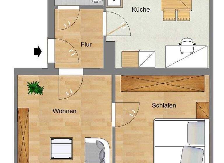 Wohnung zur Miete 319 € 2 Zimmer 50,1 m² EG frei ab 01.04.2026 Rudolf-Breitscheid-Str. 10 Seelze 30926