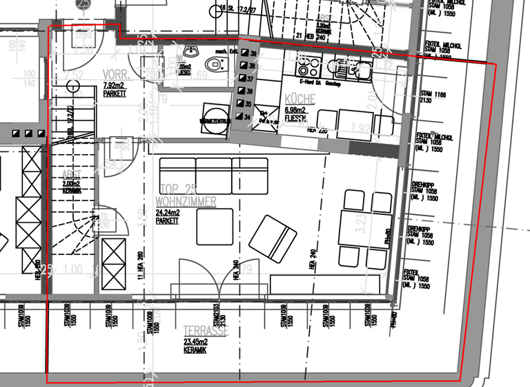Wohnung zur Miete 2.062 € 3 Zimmer 95,2 m² Wien 1040