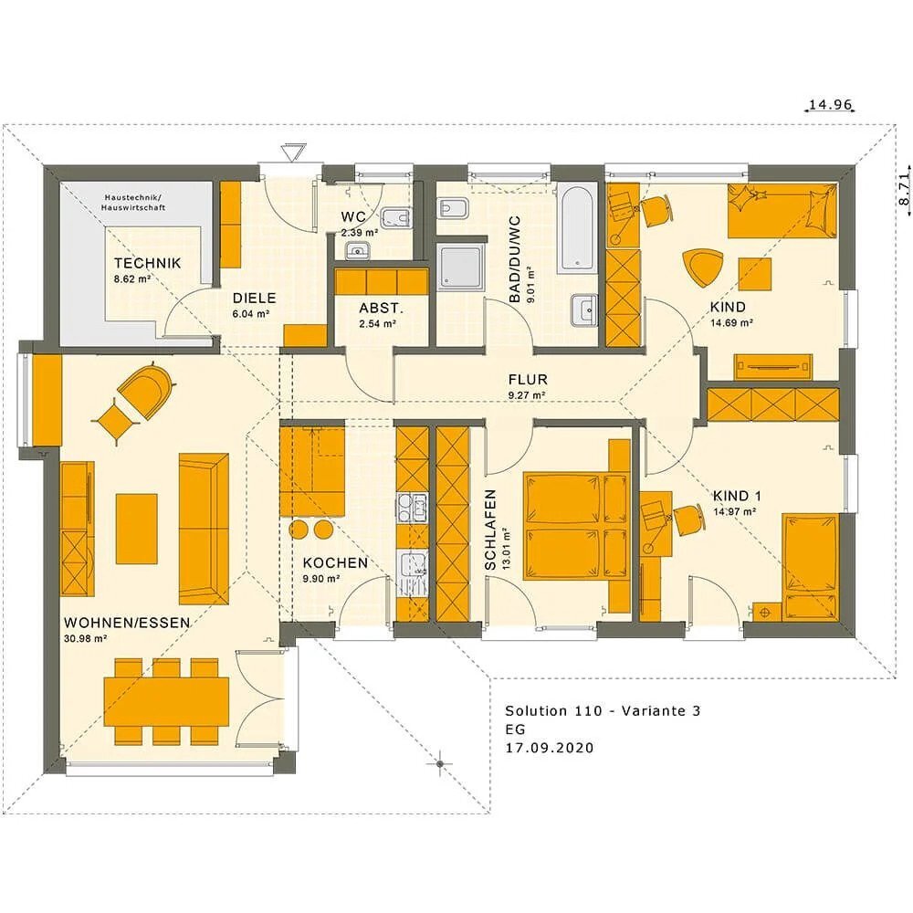 Bungalow zum Kauf provisionsfrei 379.900 € 5 Zimmer 110 m²<br/>Wohnfläche 1.000 m²<br/>Grundstück Flöha Flöha 09557