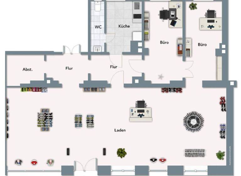 Laden zur Miete 1.250 € 4 Zimmer 90 m² Verkaufsfläche Alaunstraße 18 Äußere Neustadt Dresden 01099
