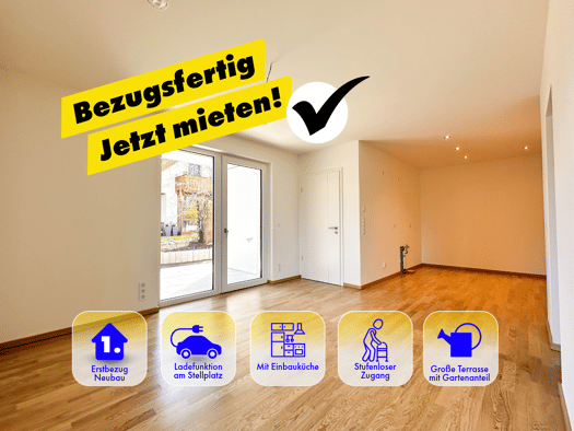 Wohnung zur Miete - Erstbezug 855 € 2 Zimmer 43 m² EG frei ab sofort Zöbigkerstraße Markkleeberg Markkleeberg 04416
