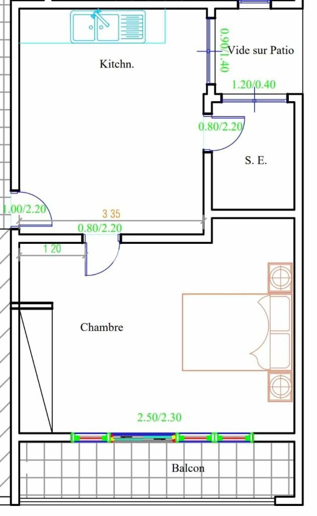 Studio zur Miete 686 € 2 Zimmer 42 m²<br/>Wohnfläche 4.<br/>Geschoss Almadie Almadies 10 200