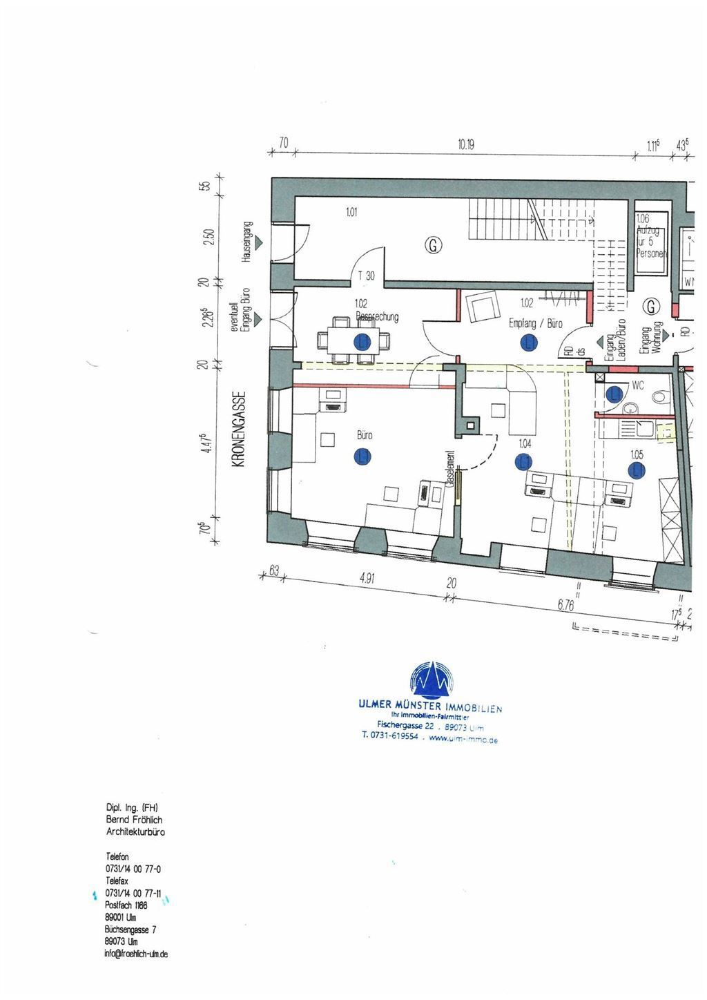 Praxisfläche zur Miete 1.200 € 80 m²<br/>Bürofläche Altstadt Ulm 89073