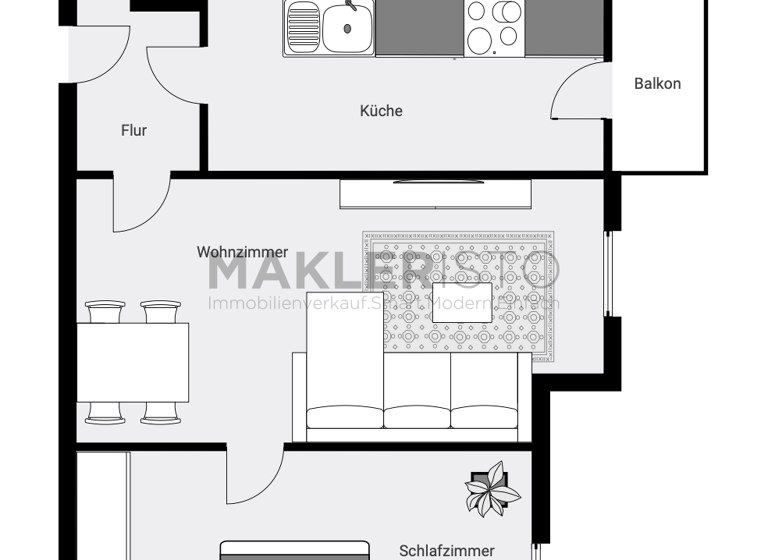 Wohnung zum Kauf 100.000 € 2 Zimmer 45,8 m² 1. Geschoss Wächterstraße 55 Kaditz Dresden 01139