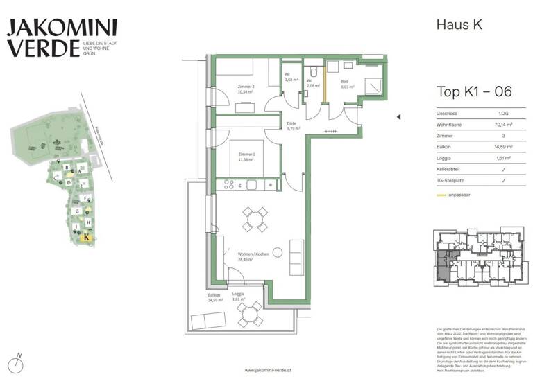 Wohnung zum Kauf provisionsfrei 339.000 € 3 Zimmer 70,1 m² Jakomini Graz 8010