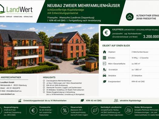 Grundstück zum Kauf provisionsfrei 3.200.000 € 1.865 m² Grundstück Altenoythe Friesoythe 26169