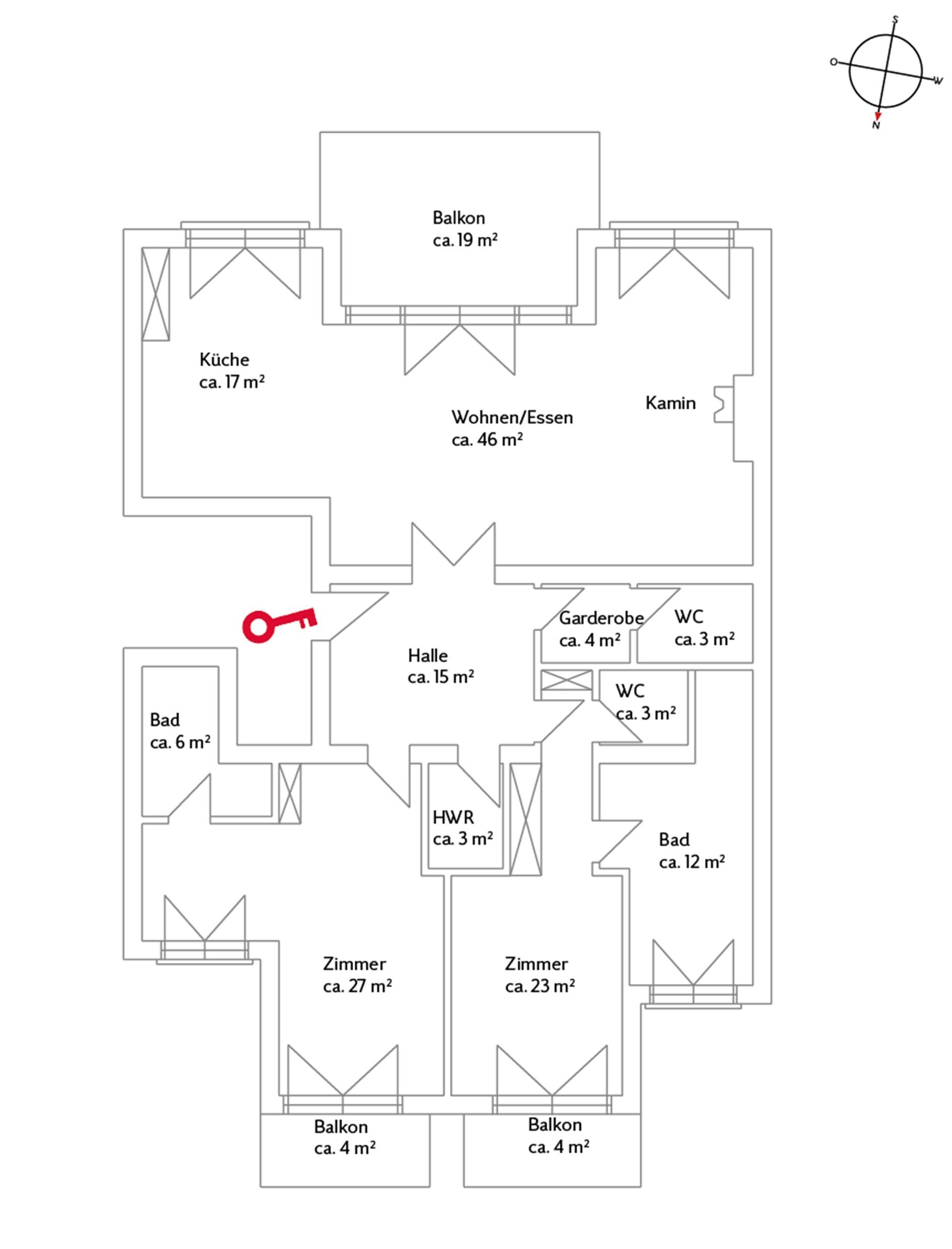 Wohnung zum Kauf 4.080.000 € 3 Zimmer 172 m²<br/>Wohnfläche 1.<br/>Geschoss Harvestehude Hamburg 20148