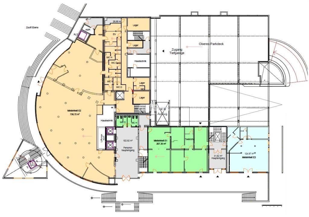 Bürofläche zur Miete provisionsfrei 8,50 € 1.221 m²<br/>Bürofläche ab 141 m²<br/>Teilbarkeit Zentrum 012 Chemnitz 09111