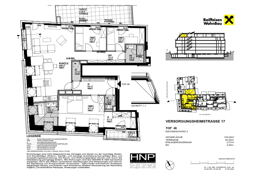 Wohnung zum Kauf provisionsfrei 1.267.600 € 4 Zimmer 139,2 m²<br/>Wohnfläche 5.<br/>Geschoss Wien 1130