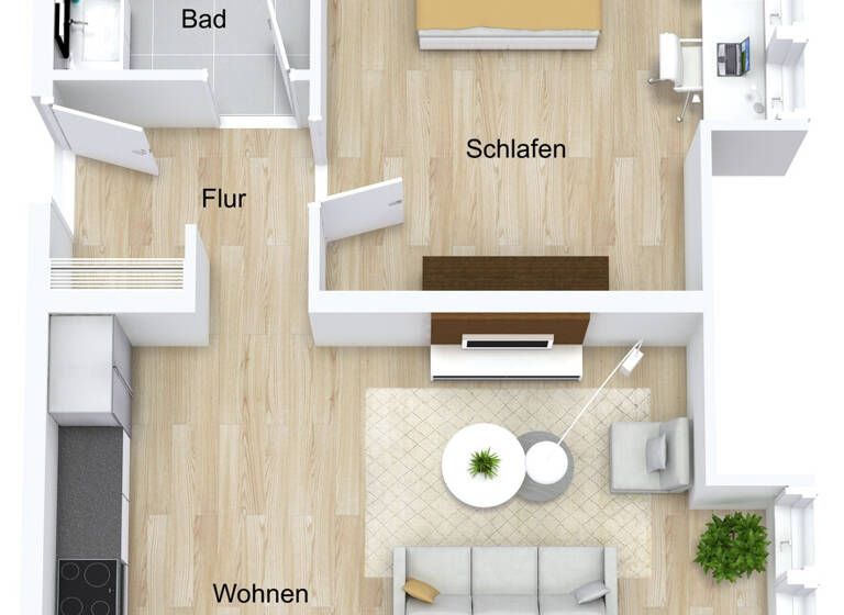 Wohnung zur Miete 1.060 € 2 Zimmer 54 m² frei ab 01.06.2026 Nordweststadt Karlsruhe 76187