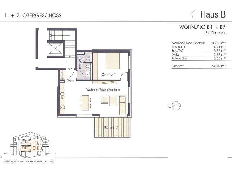 Wohnung zum Kauf 279.000 € 2 Zimmer 62 m² Weingarten 88250