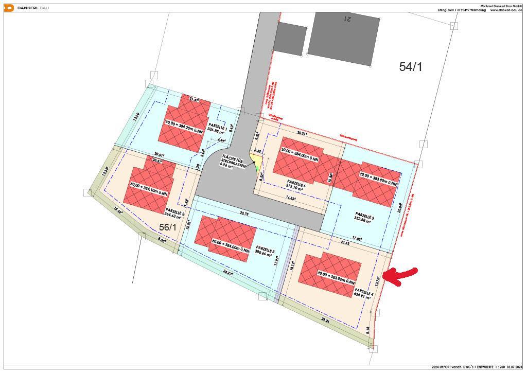 Grundstück zum Kauf provisionsfrei 92.900 € 518 m²<br/>Grundstück vorhanden<br/>Baugenehmigung Mitterkreith Roding 93426