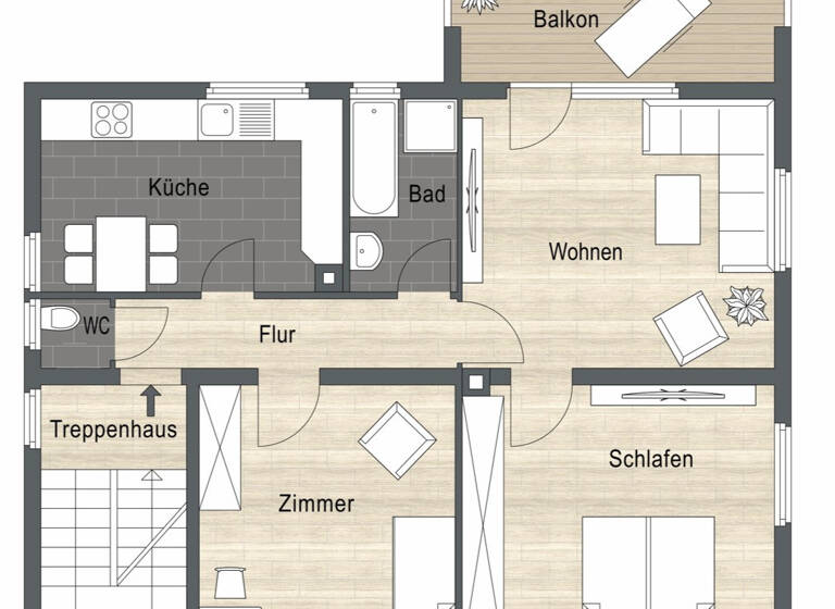 Wohnung zur Miete 650 € 3 Zimmer 65 m²<br/>Wohnfläche 1.<br/>Geschoss Kleinaltdorf Gaildorf 74405