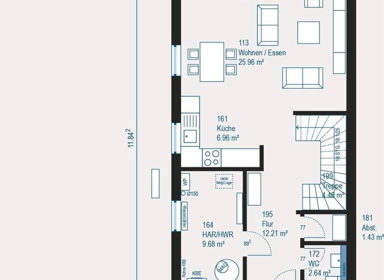 Doppelhaushälfte zum Kauf 615.400 € 4 Zimmer 125 m² 258 m² Grundstück Hecklingen Kenzingen 79346