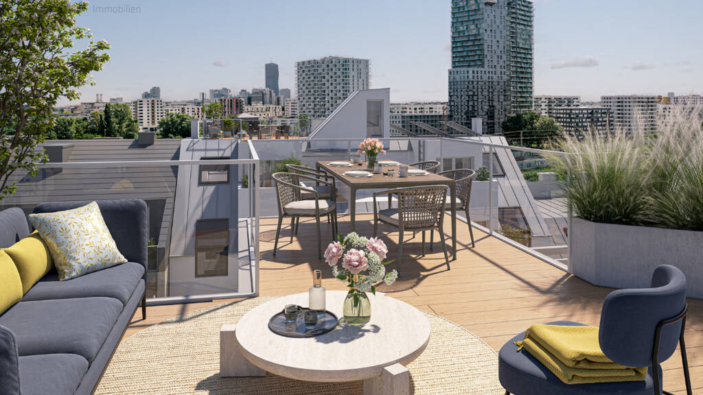Penthouse zum Kauf - Erstbezug 966.500 € 3 Zimmer 98 m² 8. Geschoss Wien, Brigittenau 1200