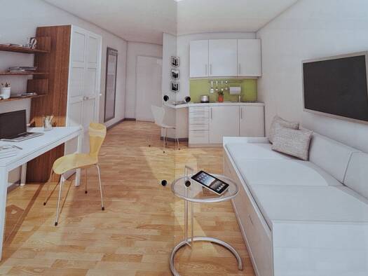 Wohnung zur Miete 430 € 1 Zimmer 21,3 m² 1. Geschoss frei ab sofort Königsbrunner Strasse 1 Haunstetten Augsburg 86179