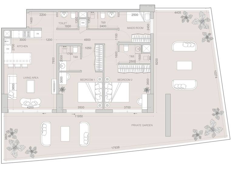 Wohnung zum Kauf provisionsfrei 686.431 € 3 Zimmer 192,5 m² Dubai 00000