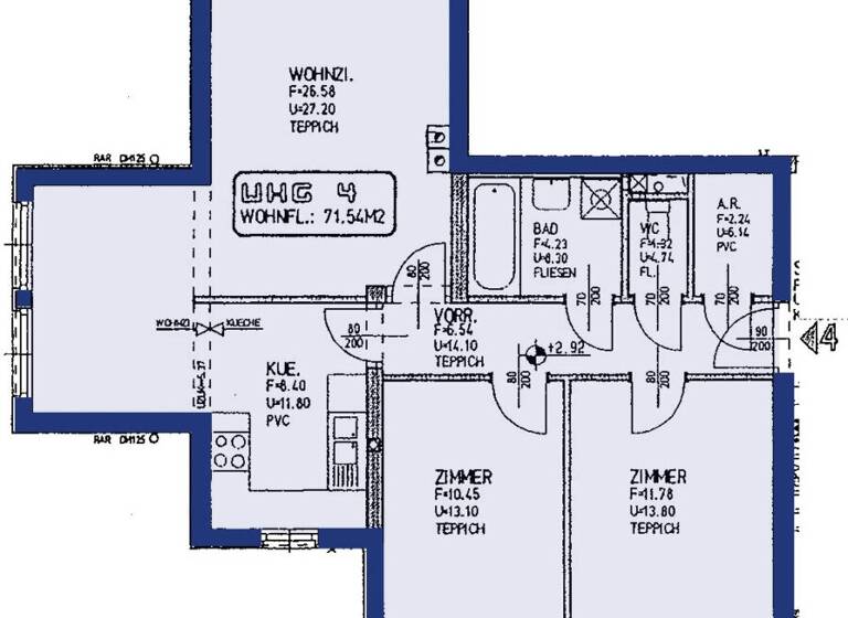 Wohnung zur Miete 484 € 3 Zimmer 71,5 m²<br/>Wohnfläche 2.<br/>Geschoss Marchegg 2293