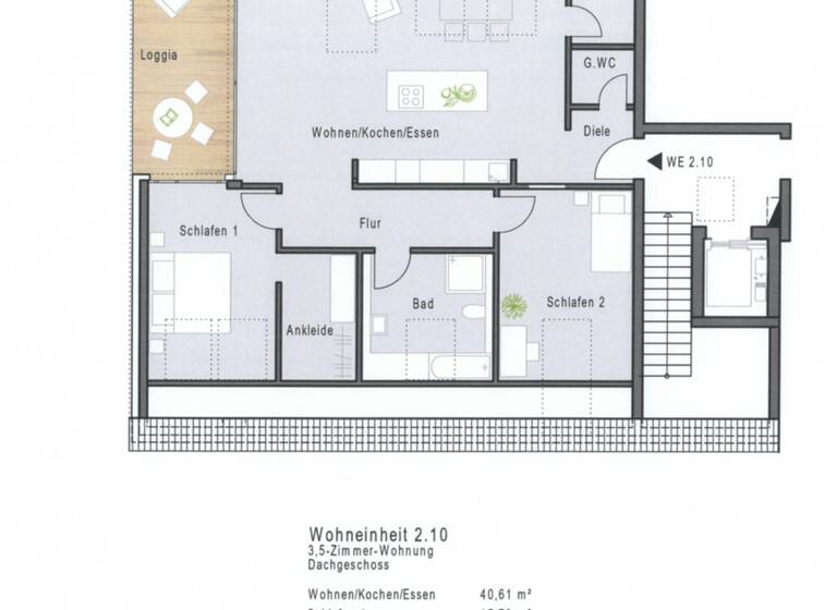 Wohnung zum Kauf provisionsfrei 599.256 € 3,5 Zimmer 107 m²<br/>Wohnfläche 3.<br/>Geschoss ab sofort<br/>Verfügbarkeit Oberer Graben 2 Veitshöchheim Veitshöchheim 97209