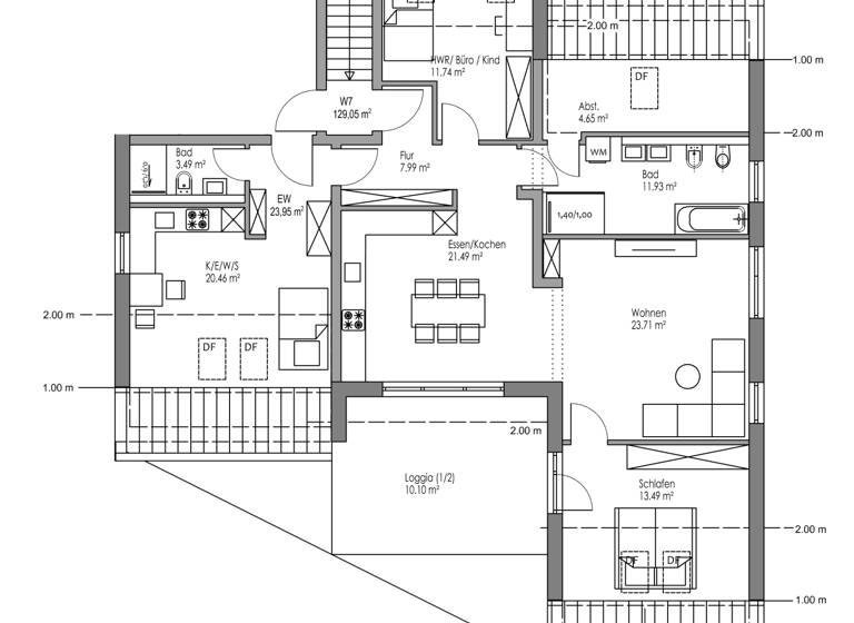 Wohnung zum Kauf provisionsfrei 761.100 € 4 Zimmer 129,1 m² KfW40, Am Meisenweg 28, Etting Unterhaunstadt Ingolstadt 85055