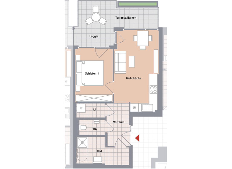 Wohnung zum Kauf - Erstbezug 189.800 € 2 Zimmer 43,4 m² Gries Graz,17.Bez.:Puntigam 8055