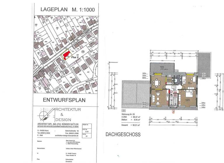 Wohnung zum Kauf provisionsfrei als Kapitalanlage geeignet 369.146 € 95,5 m² Tawern 54456