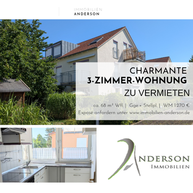 Wohnung zur Miete 950 € 3 Zimmer 68 m² 1. Geschoss frei ab 01.09.2025 Riezlerstraße 21 Bahnhofsviertel Ingolstadt 85051