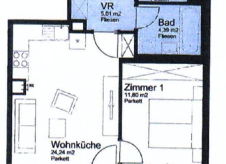 Wohnung zum Kauf 279.000 € 2 Zimmer 47,3 m² 2. Geschoss Donaufelder Straße Wien 1220