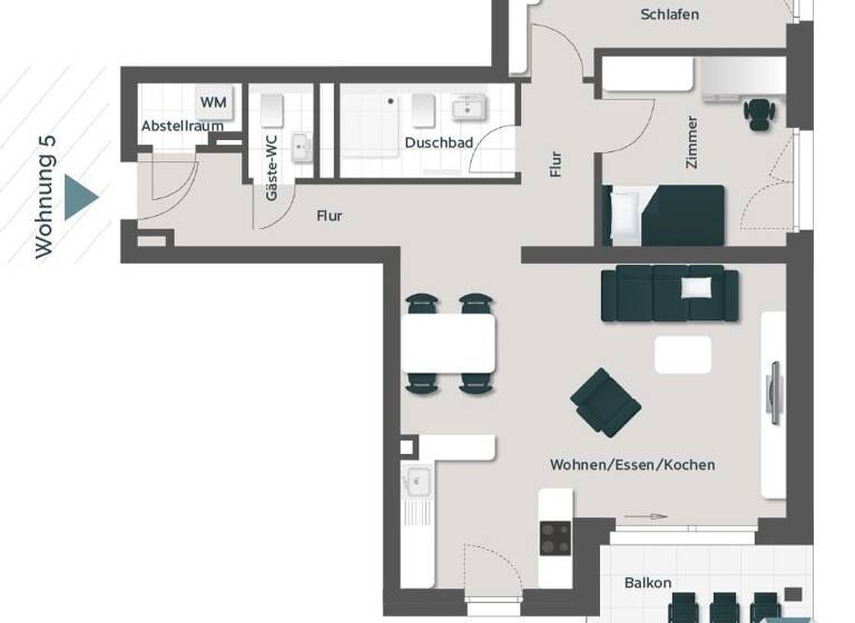 Wohnung zum Kauf - Erstbezug provisionsfrei 439.000 € 3 Zimmer 80 m² 2. Geschoss Bad Säckingen 79713