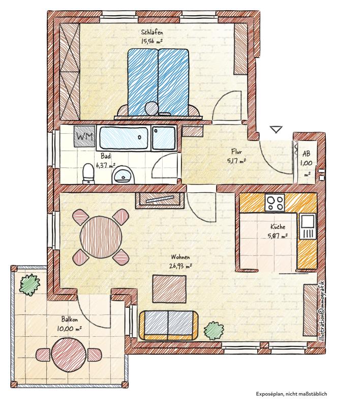 Wohnung zum Kauf 149.000 € 2 Zimmer 63,4 m²<br/>Wohnfläche Hude Hude 27798