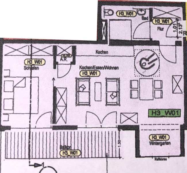 Wohnung zur Miete 700 € 2 Zimmer 64,5 m²<br/>Wohnfläche Philippstraße Bad Kreuznach Bad Kreuznach 55543