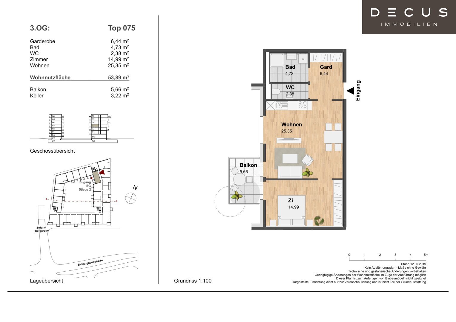 Wohnung zur Miete 549 € 2 Zimmer 53,9 m²<br/>Wohnfläche 3.<br/>Geschoss Eggenberg Graz 8020