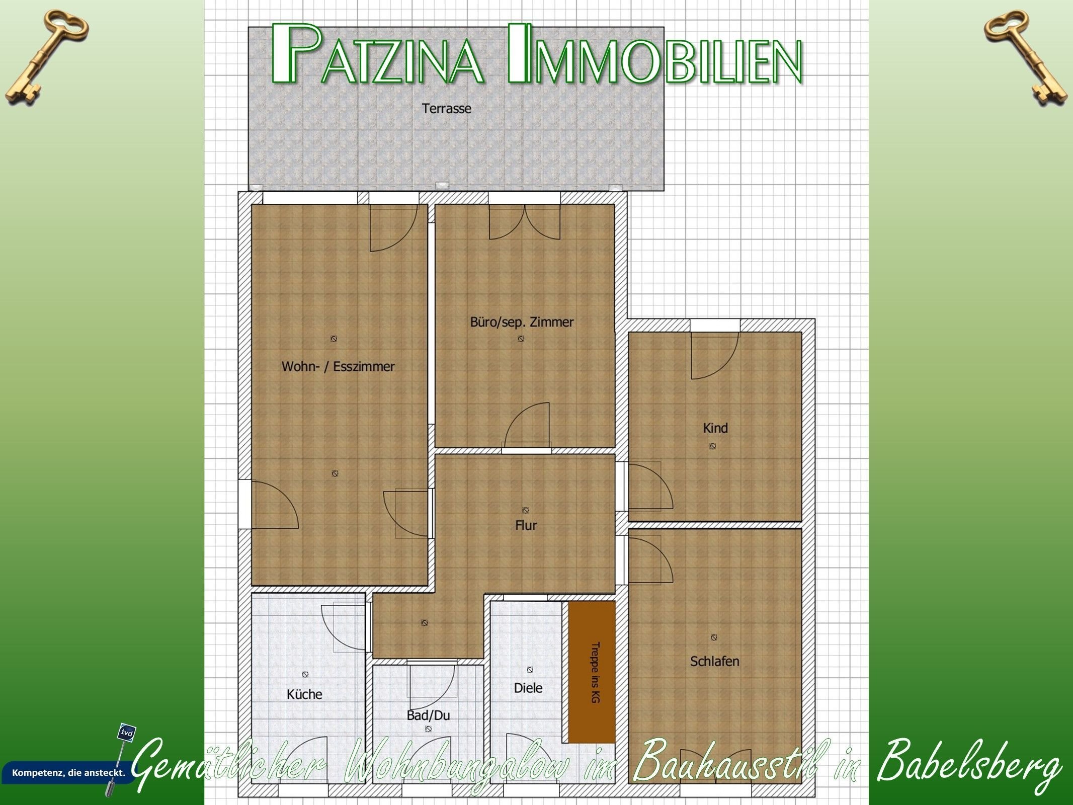 Bungalow zum Kauf 747.000 € 4 Zimmer 100 m²<br/>Wohnfläche 549 m²<br/>Grundstück ab sofort<br/>Verfügbarkeit Espengrund 13 Babelsberg - Nord Potsdam 14482