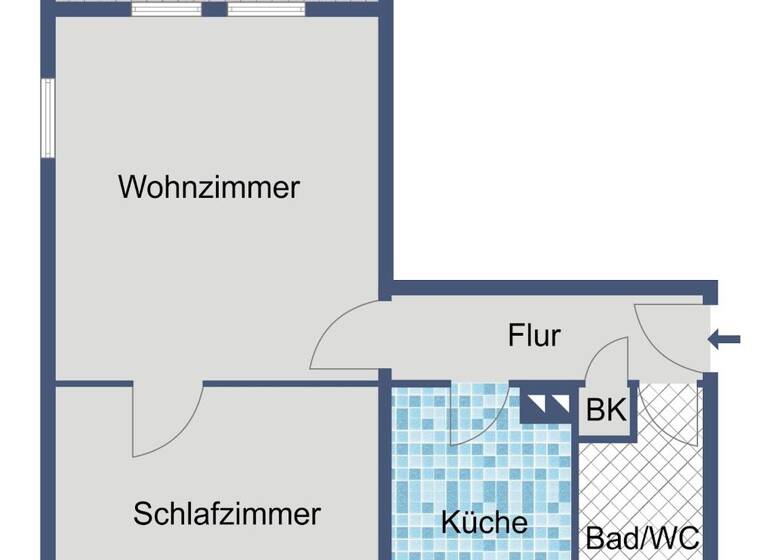 Wohnung zur Miete 414 € 2 Zimmer 47,5 m² 2. Geschoss Leo-Gans-Straße 18 Fechenheim Frankfurt am Main 60386