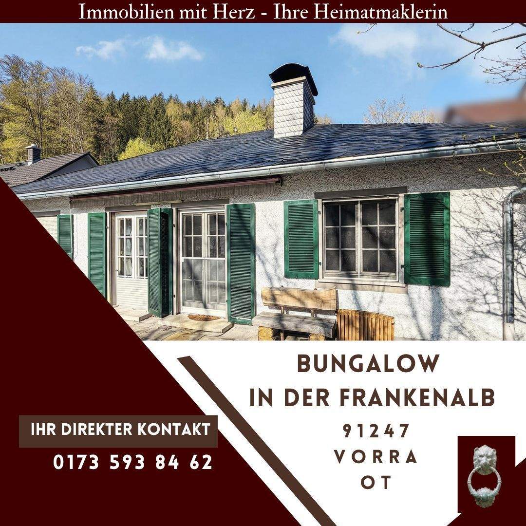 Immobilie in Vorra - Bungalow in der Frankenalb - Großes Grundstück mit sonnigem Ausblick - Bild 0