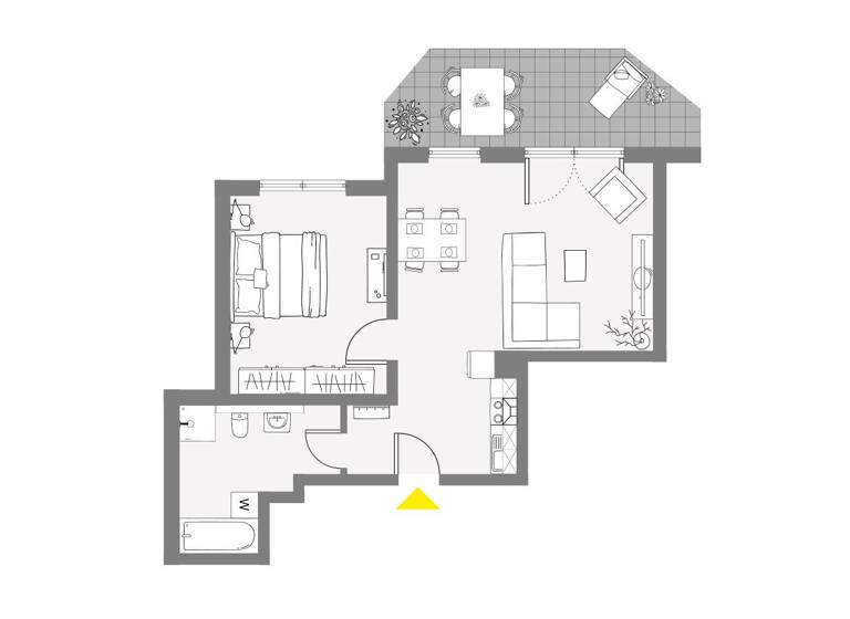 Wohnung zur Miete 690 € 2 Zimmer 70 m² EG Mainaschaff 63814
