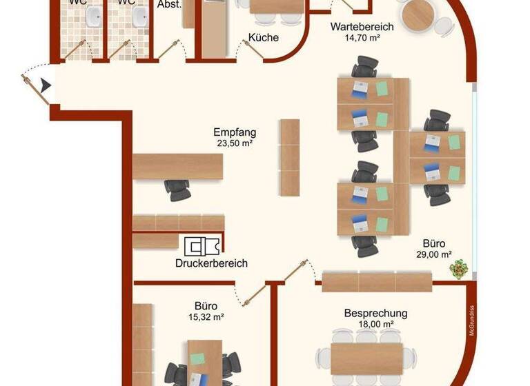 Bürofläche zur Miete 2.149 € 3 Zimmer 134,3 m² Bürofläche Gewerbegebiet 7 Mils bei Imst 6491